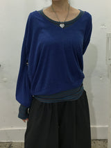 Vintage heart ball chain necklace (2c)