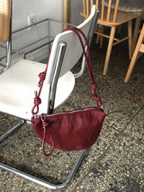 ボラン結びハーフムーンクロスバッグ