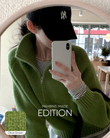 [MADE] Mion semi- zip-up knitwear