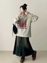NT Gradient Noise Printed Long Sleeve Tee