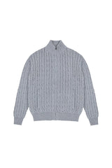 Cable Knit Zip Cardigan