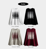 NT Gradient Noise Printed Long Sleeve Tee