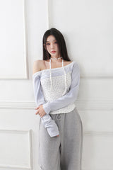 レースミニスターTシャツ_ホワイト