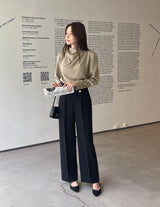 Loire Two-Button Wide Slacks
