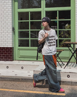ウェービーウォッシングピンタックバルーンデニムパンツ