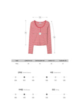 ストライプコンビバートンTシャツ (グレー)