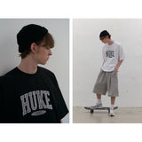 HUKE ロゴスケート半袖シャツ (ホワイト)