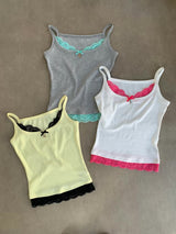 EatmePlz tri-color tank top summer camisole