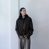 ボクシー ウォッシュド クロップド ジャケット