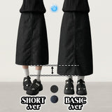 Sink non-fade raw denim long skirt