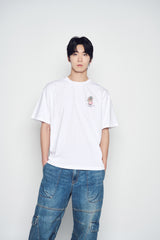 25SS タンニングオパンチュウサギベーシックロゴ半袖Tシャツ ホワイト