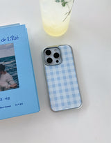 [MADE]ピクニックブルー シルバーエポキシ バンパー iPhoneケース