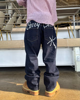 ハンドルオーバーエンブロイダードデニムパンツ