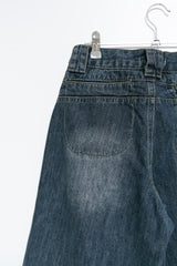 dark blue bermuda pants(S-M)