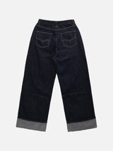 Bridge Roll-Up Raw Wide Pants (2c)