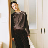 TERRY RAGLAN SWEATSHIRTS BROWN