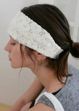 [shiwonderful x voor] Floral Lace Hair Band_Cream