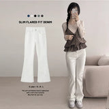 Stretch Back Pocket Point Bootcut Pants (5 colors)