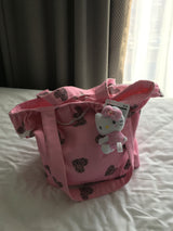 frill leopard bag