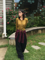 Jane Ribbon Tie Knit Cardigan (4c)