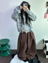 パラシュートツーピンタックバルーンロングワイドパンツ 🖤🩶💜🤎🩷5COLOR