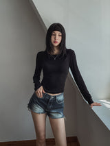 アウトレイヤードテンセルロングスリーブTシャツ