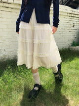 Reba Flare Tiered Midi Skirt