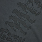 Graffitionmind グラフィティ長袖ピグメントTシャツ (Charcoal)