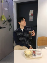 No.1640 Pストライプカラーニット