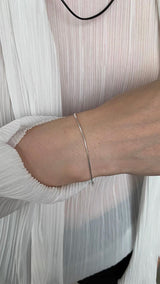 Silver line@bracelet