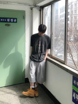 Crescent Moon Pigment-Dyed Oversized Short-Sleeve Tee
