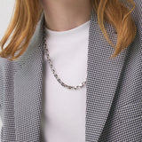 a square chain of men's necklaces_CLEF SQUARE CHAIN NEC