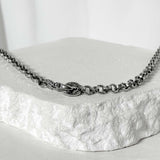 SS-6mm BOLD O chain necklace_silver