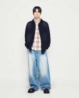 25FW ディストレスチェクコットンシャツ ベージュ