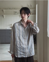 Senel Striped Over Fit Long Sleeve Shirt