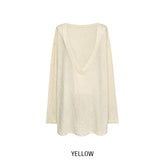 Awning Deep V-Neck Long Sleeve