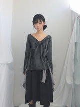 Ribbon Stripe Loose Top