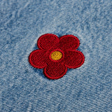 FLOWER EMBROIDERED LIGHT BLUE DENIM PANTS code 18103