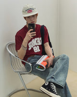 チェント パッチ レタリング ショートスリーブ Tシャツ