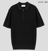 Jake Silket Hachi Half Zip-up Short Sleeve Knit
