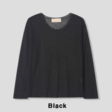 ノアリネンボートネック長袖ニット