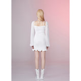 [Girly Fancy Club] Ruffled smocked white dress