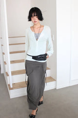 SHEER BUTTON HENLEY TOP
