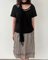 Shell Button Openneck Tee (3colors)
