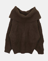 Boda Punching Off-Shoulder Wool Knit