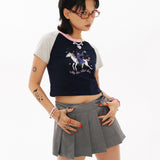 WITCHラグランクロップtシャツ