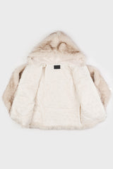 Vega luxe fur hooded jumper