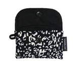 Simple Card wallet _Leopard Corduroy Black