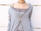 moodfit off-shoulder zip-up