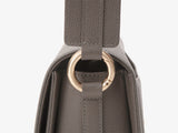ISLE MINI shoulder leather bag / Mud Grey